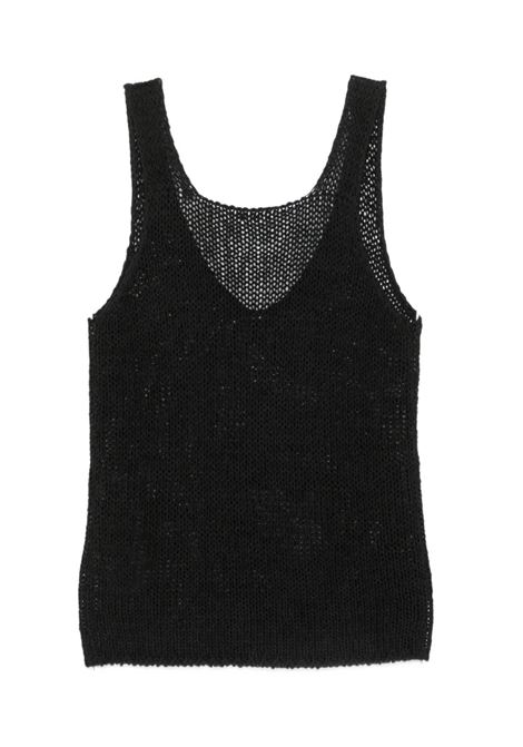 canotta scollo a v donna nera ROBERTO COLLINA | 261FXA4101409